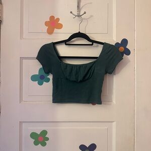 Green Crop Top Pac Sun